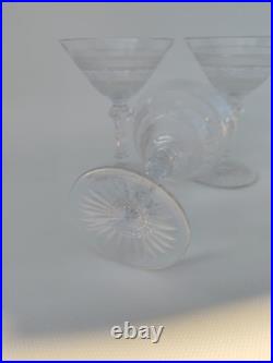 3 Coupes A Champagne En Cristal De Baccarat, Vers 1920