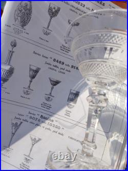 3 Coupes A Champagne En Cristal De Baccarat, Vers 1920