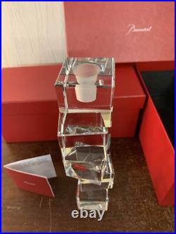 3 bougeoirs modèle cube Arik Lévy en cristal de Baccarat (prix à la pièce)