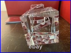 3 bougeoirs modèle cube Arik Lévy en cristal de Baccarat (prix à la pièce)