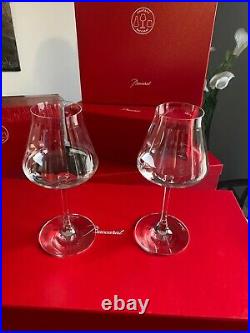 3 coffrets de deux verres Château en cristal de Baccarat (prix d'un coffret)