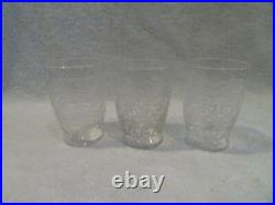 3 gobelets à vin cristal Baccarat Rohan crystal wine goblets jl