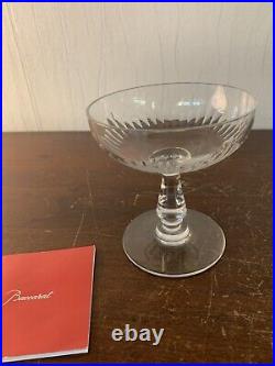 3 lots de 2 coupes modèle jeux d'orgue cristal Baccarat (prix deux verres)