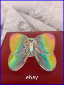3 papillons irisé en cristal de Baccarat (prix à la pièce)