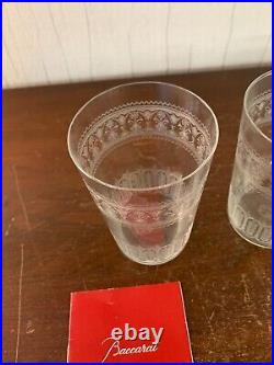 3 verres à thé gravé en cristal de Baccarat (prix à la pièce)