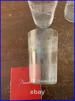 3 verres à thé gravé en cristal de Baccarat (prix à la pièce)