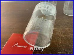 3 verres à thé gravé en cristal de Baccarat (prix à la pièce)