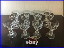 3 verres à vin modèle Harcourt en cristal de Baccarat (h12.5 /prix à la pièce)
