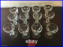 3 verres à vin modèle Harcourt en cristal de Baccarat (h12.5 /prix à la pièce)