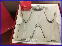 3 verres à vin modèle onde en cristal de Baccarat (prix à la pièce)