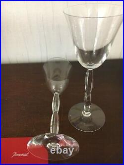 3 verres à vin modèle onde en cristal de Baccarat (prix à la pièce)