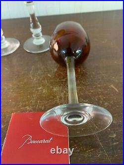 3 verres couleur en cristal de Baccarat (prix à la pièce)