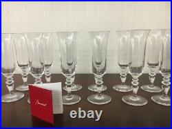 42 flûtes à champagne modèle Vence en cristal de Baccarat (prix à la pièce)