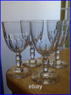 4 Anciens Verres A Eau Cristal Style Baccarat Double Balustre Ht 15 CM 4 Anciens Verres A Eau Cristal Style Baccarat Double Balustre Ht 15 CM