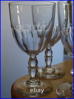 4 Anciens Verres A Eau Cristal Style Baccarat Double Balustre Ht 15 CM 4 Anciens Verres A Eau Cristal Style Baccarat Double Balustre Ht 15 CM