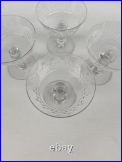 4 Coupes À Champagne En Cristal De Baccarat, Modele Champigny. Vers 1910-1920 4 Coupes À Champagne En Cristal De Baccarat, Modele Champigny. Vers 1910-1920