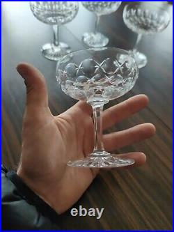 4 Coupes A Champagne En Cristal Taillé Baccarat Ou Saint Louis (J5)