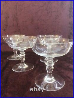 4 Coupes Champagne Cristal Baccarat Modèle Vence