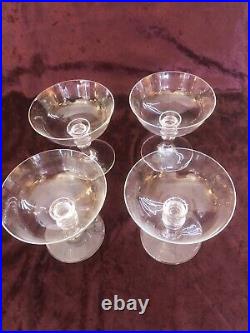 4 Coupes Champagne Cristal Baccarat Modèle Vence