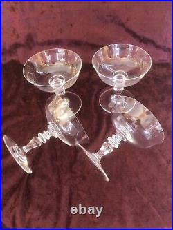 4 Coupes Champagne Cristal Baccarat Modèle Vence