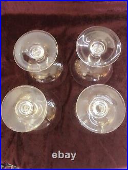 4 Coupes Champagne Cristal Baccarat Modèle Vence