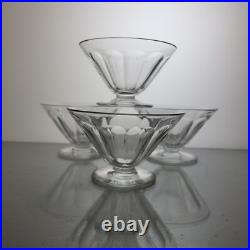 4 Coupes à champagne en cristal de Baccarat Modèle Rex