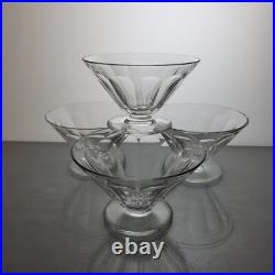 4 Coupes à champagne en cristal de Baccarat Modèle Rex