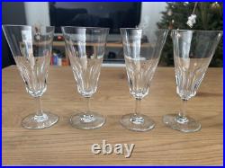 4 Flûte Verres Cristal De Baccarat