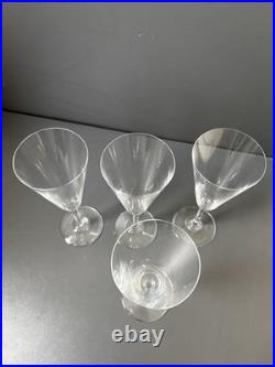 4 Flûtes À Champagne En Cristal Baccarat Modèle MUM
