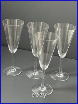 4 Flûtes À Champagne En Cristal Baccarat Modèle MUM