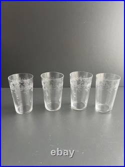 4 Gobelets En Cristal Baccarat Modèle SEVIGNE