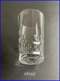 4 Verres À Thé En Cristal Taillé, Signé Baccarat