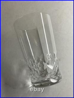 4 Verres À Thé En Cristal Taillé, Signé Baccarat