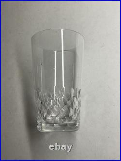 4 Verres À Thé En Cristal Taillé, Signé Baccarat