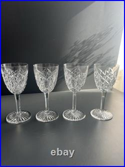 4 Verres À Vin Rouge En Cristal Baccarat Modelé Juigne