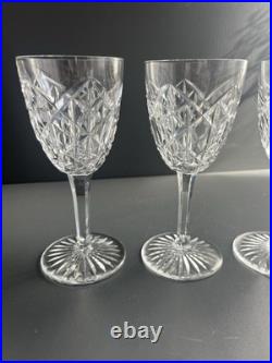 4 Verres À Vin Rouge En Cristal Baccarat Modelé Juigne