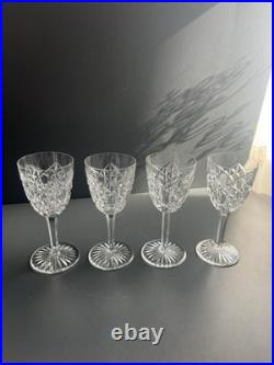 4 Verres À Vin Rouge En Cristal Baccarat Modelé Juigne