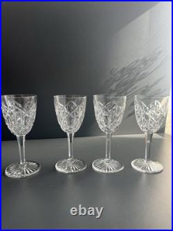 4 Verres À Vin Rouge En Cristal Baccarat Modelé Juigne