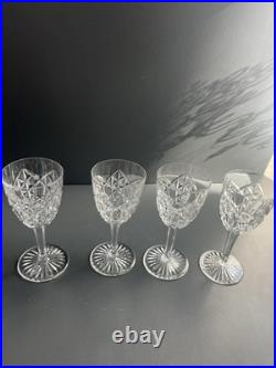 4 Verres À Vin Rouge En Cristal Baccarat Modelé Juigne