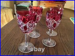 4 Verres En Cristal Baccarat Service Juigne