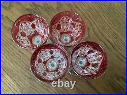 4 Verres En Cristal Baccarat Service Juigne