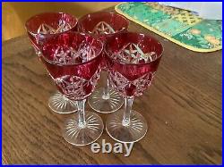 4 Verres En Cristal Baccarat Service Juigne