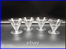 4 Verres à cocktail Coupes à Champagne en cristal de BACCARAT signés