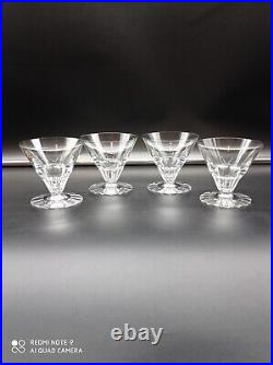4 Verres à cocktail Coupes à Champagne en cristal de BACCARAT signés