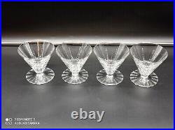 4 Verres à cocktail Coupes à Champagne en cristal de BACCARAT signés