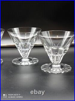 4 Verres à cocktail Coupes à Champagne en cristal de BACCARAT signés