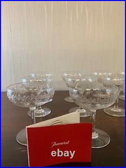 4 coupes à champagne modèle Sévigné en cristal de Baccarat (prix à la pièce)