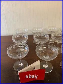 4 coupes à champagne modèle Sévigné en cristal de Baccarat (prix à la pièce)