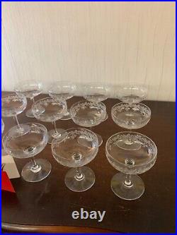 4 coupes à champagne modèle Sévigné en cristal de Baccarat (prix à la pièce)