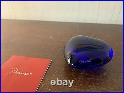 4 presses papier cour bleu foncé modèle amour cristal de Baccarat(prix à pièce)